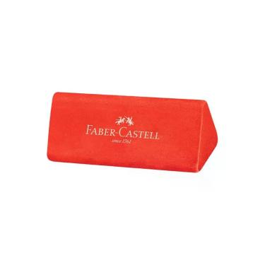 Imagem de Borracha Faber-Castell Triangular Jumbo Ideal para Mãos Pequenas com Formato Ergonômico 1 Unidade Vermelho