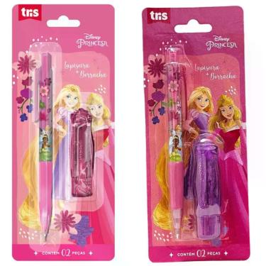 Imagem de Kit Borracha Batom + Lapiseira 0.7mm Princesas Disney - Tris