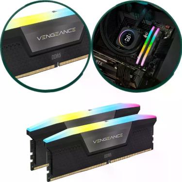 Imagem de Memória RAM Corsair Vengeance RGB 32GB (2x16GB) DDR5 6000MHz