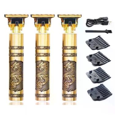 Imagem de Kit com 3 Maquinas Profissional Acabamento Recarregável Cabelo Barba -