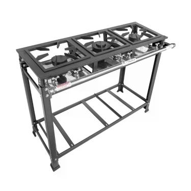 Imagem de Fogão Industrial 3 Bocas 2 Simples Tradicional Baixa Pressão Mr Fogões 30x30 P7