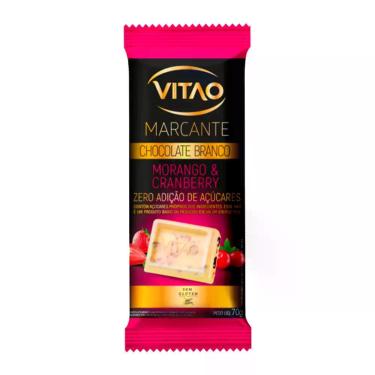 Imagem de Chocolate Branco Vitao Marcante Morango e Cranberry Zero Açúcar 70g