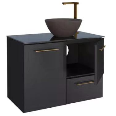 Imagem de Armário Banheiro 80cm Jambo Preto - P102854 - Cozimax Armario Banheiro 80cm Jambo Preto - P102854 - Cozimax