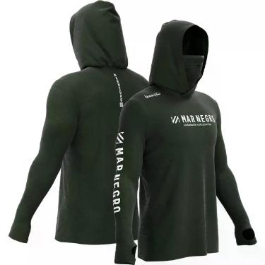 Imagem de Camiseta de Pesca Masculina X-Protect 360 Musgo - Mar Negro, G3