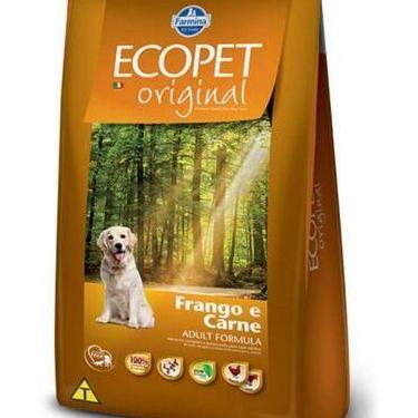 Imagem de Ração Para Cães Adultos Ecopet Frango E Carne 15kg