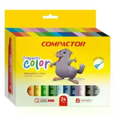 Imagem de Canetinha Hidrográfica Color 16541 24 Cores - Compactor