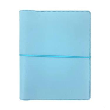 Imagem de Capa de notebook capa de sistema de encadernação capa de livro A5 pequena capa de diário papelaria de escritório, faixa elástica azul, tamanho júnior