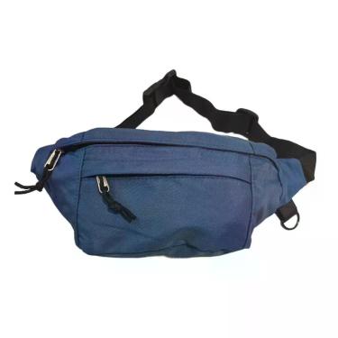 Imagem de Pochete Bolsa Grande Transversal Ajustável para Celular GXM Azul com Bolso Interno e Zíper