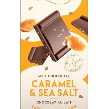 Imagem de Cachet Chocolate ao Leite com Caramelo e Flor de Sal, Caramel and Sea Salt Chocolate Belga Premium, 100g
