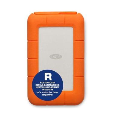 Imagem de HDD Externo Portátil LaCie Rugged 1TB USB-C/USB 3.0 / Resistencia a Queda - Laranja - STFR1000800