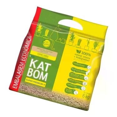 Imagem de Granulado Sanitário Katbom Gatos Capim Limão Econômico 6kg Medida:6kg