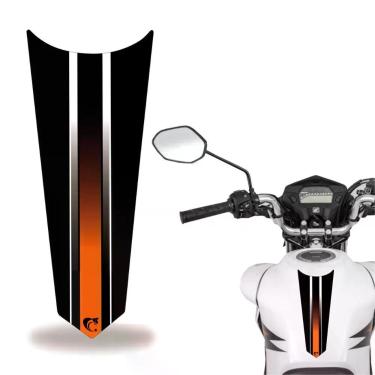 Imagem de Adesivo Faixa Gravata Tanque Moto Listra Laranja