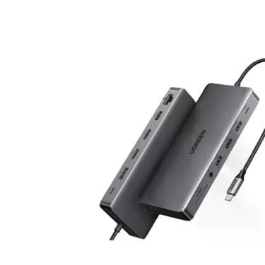 Imagem de Hub Usb C 13 em 1 Hub 13 em 1 Usbc 10gbps 4k Tripla Tela Pd100w com Saída 4k e Dados Ugreen