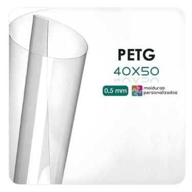 Imagem de Placa Acrilica Transparente Petg para Proteção de Molduras Quadros (40X50)