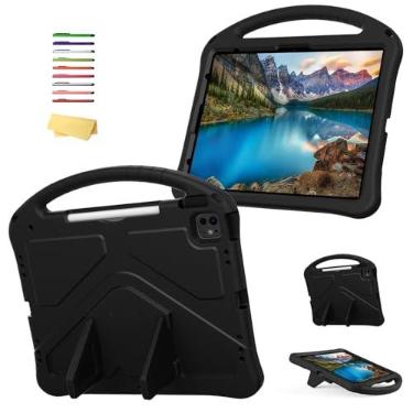 Imagem de UUcovers Capa infantil para iPad Pro 33.0 cm M4 (2024) com suporte/suporte de lápis/alça leve, espuma EVA macia, à prova de choque, resistente, proteção resistente para crianças, meninas, meninos,
