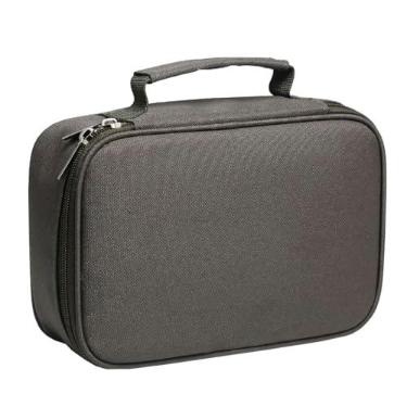 Imagem de Estojo Grande Box 2 Ziper Quadrado Escolar Divisorias BakPak (Verde Militar)