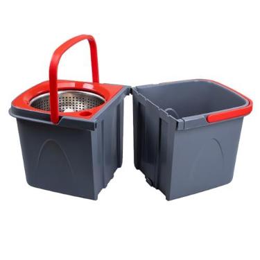 Imagem de Mop com Cesto Giratório em Inox e com Balde de 12 Litros, Separação de Água Limpa e Suja, Acompanha 2 Refis, SuperPro Bettanin