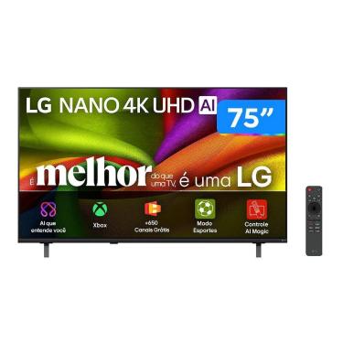 Imagem de Smart TV LG NANO UHD AI 4K NU855 75 polegadas 2026, 75"