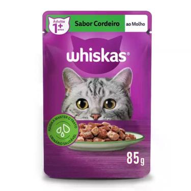 Imagem de Ração Úmida Sachê Cordeiro ao Molho para Gatos Adultos Whiskas 85 g