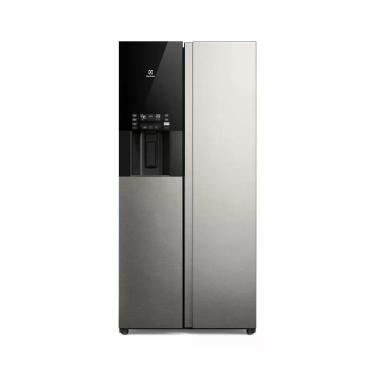 Imagem de Geladeira Electrolux Frost Free Inverter 481L AutoSense e Água e Gelo na Porta Side by Side Inox Look (ES4WS) 220V