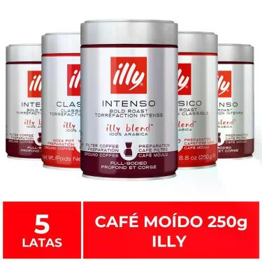 Imagem de Café Moído, Illy, 5 Latas de 250g - Illy Café