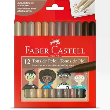 Imagem de Caneta Hidrografica Vai e VEM TONS de Pele 12CORES - FABER-CASTELL