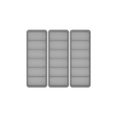 Imagem de Kit de colmeia organizadora de gavetas Ou 3 peças Linha Logic, Chumbo
