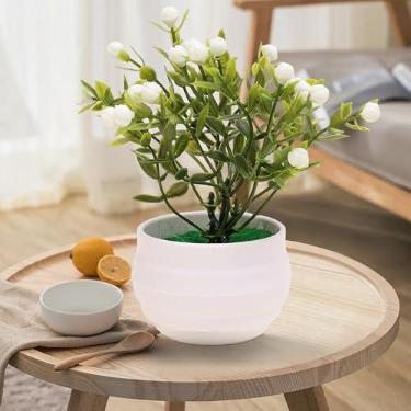 Imagem de Mini vasos artificiais de Aloe suculentas, verde, simples, plantas falsas, casa, jardim, escritório, mesa, vaso, decoração, tipo B (13 x 11 cm)