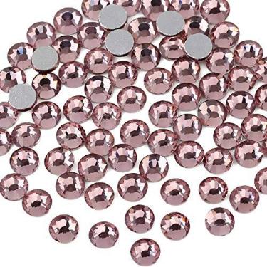 Imagem de Beadsland 288pcs Strass de cristal plano traseiro joias redondas para arte de unhas e correção de cola artesanal, roxo claro (SS30 (6,4-6,6 mm))