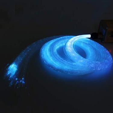 Imagem de AZIMOM Fios de fibra óptica PMMA de ponto de inflamação de plástico, 100 peças, cortina brilhante lateral de 3 m, cabos de fibra óptica para decoração de fonte de motorista de motor de luz LED