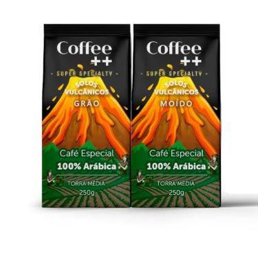 Imagem de Kit 2 Pacotes Café Especial em Grãos Coffee Mais Variedades: Solos Vulcânicos - 100% Arábica (2x250g)