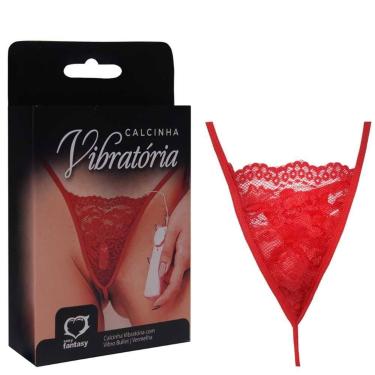 Imagem de Calcinha Com Bullet Vibrador Renda Sexy Fantasy