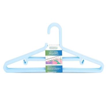 Imagem de Cabide Infantil 081010 Plástico PP Design Prático Criança Azul Bebe Da
