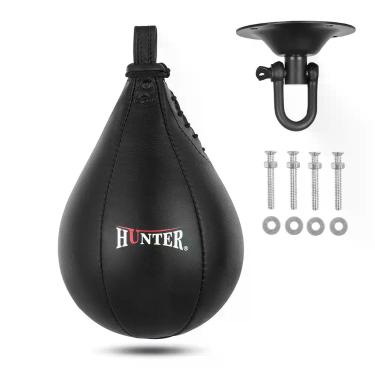Imagem de Bolsa de boxe Speed Bag Hunter em couro com suspensão giratória