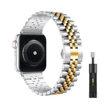Imagem de Pulseira De Aço Inoxidável Para Apple Watch 38/40/41mm 42/44/45/49mm, 