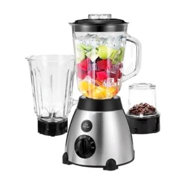 Imagem de Liquidificador Com Copo Jarra De Vidro 3 Em 1 Velocidades Triturador De Gelo Potente E Resistente Liquificador Lidificador 1000W 1,5 litros