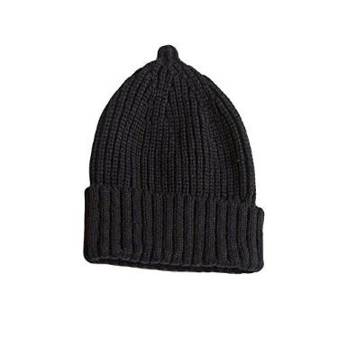 Imagem de Jueshanzj Gorro feminino de malha elástica grossa, Preto, tamanho �nico