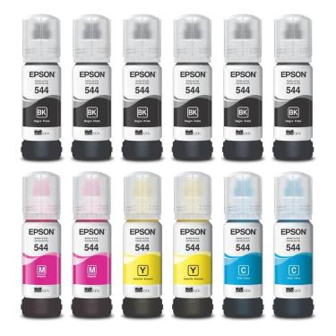 Imagem de Kit 12 refil compativel l 3110 l3 210 l3 250 seladas lacradas, produto