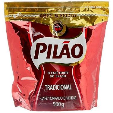 Imagem de Café Pilão Torrado e Moído Tradicional Abre e Fecha 500g
