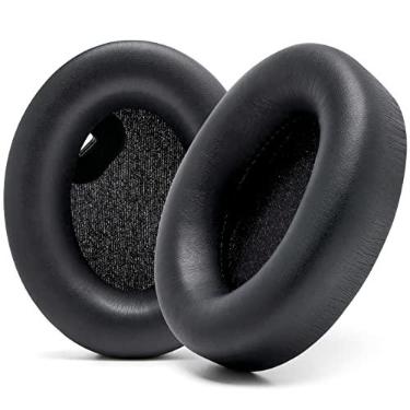 Imagem de Almofadas WC Wicked para fones de ouvido Sony WH1000XM4 - Almofadas de couro PU macio, espuma de memória de ruído luxuosa, espessura adicional sem desativar o sensor liga/desliga | Preto