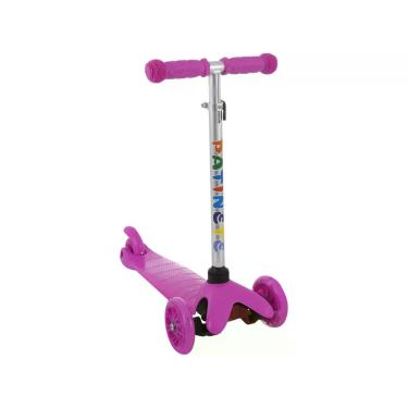 Imagem de Patinete Infantil Dobrável 3 rodas led color até 50kg Rosa - CKS
