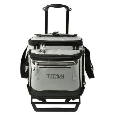 Imagem de Cooler com rodas Titan Deep Freeze 60 (50+10) – Cooler dobrável com rodas e carrinho todo-o-terreno, algas marinhas