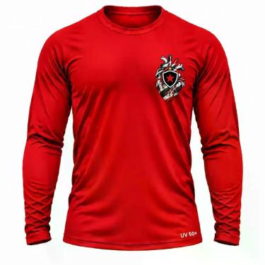 Imagem de Camisa Uv +50 Botafogo da Paraíba Torcedor Coração Belo cor:VermelhoTa