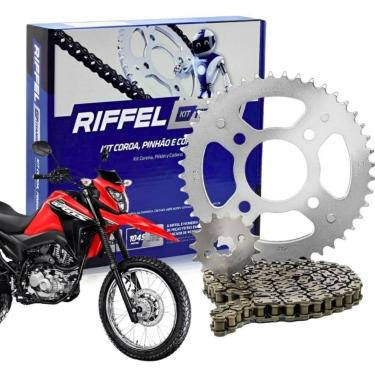 Imagem de Kit Relação Riffel Honda Nxr Bros 160 / Xre 190 Aço 1045