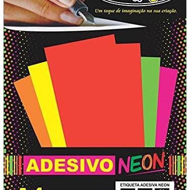 Imagem de Papel Adesivo Neon, Off Paper, A4, 210X297 mm, Vermelho, 100 Gramas, Caixa com 20