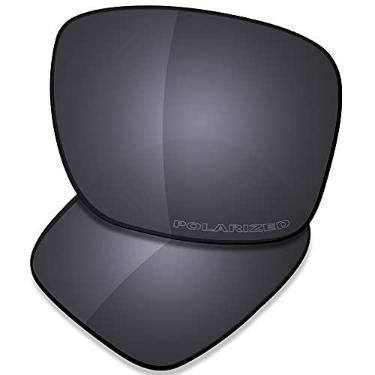 Imagem de SAUCER Lentes de substituição premium para óculos de sol Oakley Holbrook Mix OO9384 | Holbrook Mix Low Bridge Fit OO9385 de alta definição - Escudo preto polarizado