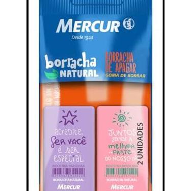 Imagem de Borracha Colorida Pull Pack Retang 1Lilas/1Rosa Bl Com 02 110647