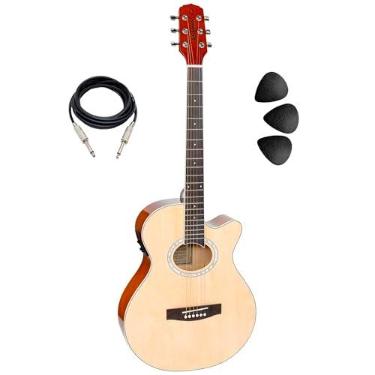 Imagem de Violão Elétrico Giannini Gsf-1d Natural Glossy Com Cutaway