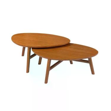 Imagem de Mesa De Centro Para Sala Grande Organica Manaus Base Madeira
