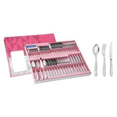 Faqueiro Aço Inox com Faca para Churrasco com 42 Peças Tramontina Laguna. Faqueiro Aço Inox com Faca para Churrasco com 42 Peças Tramontina Laguna.